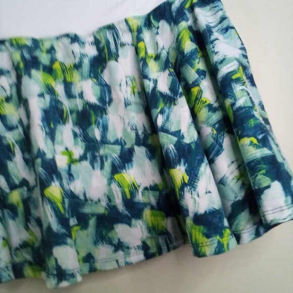 Lija Skort Women M Skirt With Shorts Tennis Golf Active Pattern Blue Green - Picture 12 of 13